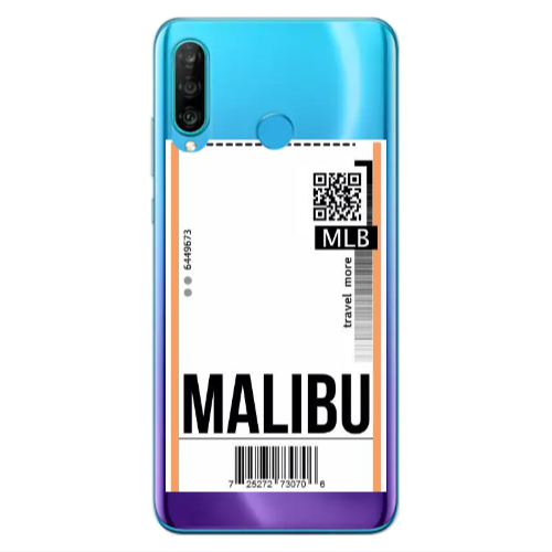 Huawei P30 Lite Malibu Travel More Transparent Silicone TPU Θήκη