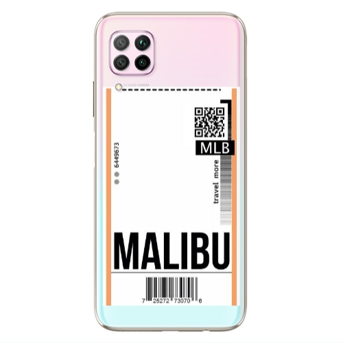 Huawei P40 Lite Malibu Travel More Transparent Silicone TPU Θήκη