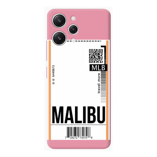 Xiaomi Redmi 12 Malibu Travel More Pink Colored Silicone TPU Θήκη