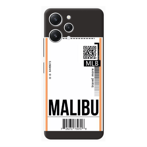 Xiaomi Redmi 12 Malibu Travel More Black Colored Silicone TPU Θήκη