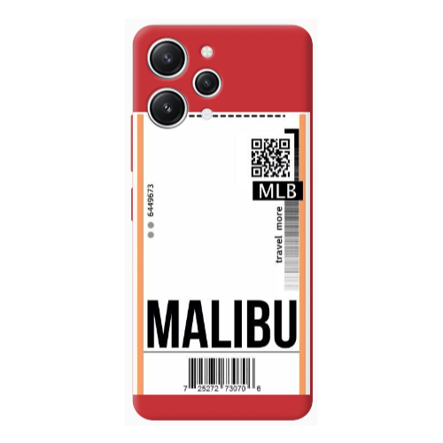 Xiaomi Redmi 12 Malibu Travel More Red Colored Silicone TPU Θήκη