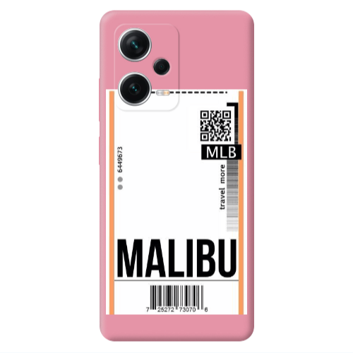 Xiaomi Poco X5 Malibu Travel More Pink Colored Silicone TPU Θήκη