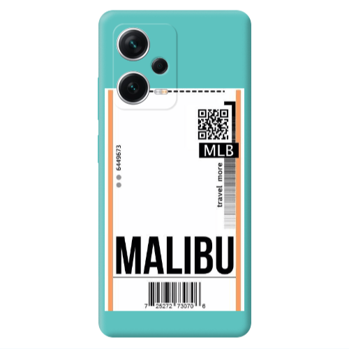 Xiaomi Poco X5 Malibu Travel More Turquoise Colored Silicone TPU Θήκη