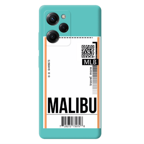 Xiaomi Poco X5 Pro Malibu Travel More Turquoise Colored Silicone TPU Θήκη