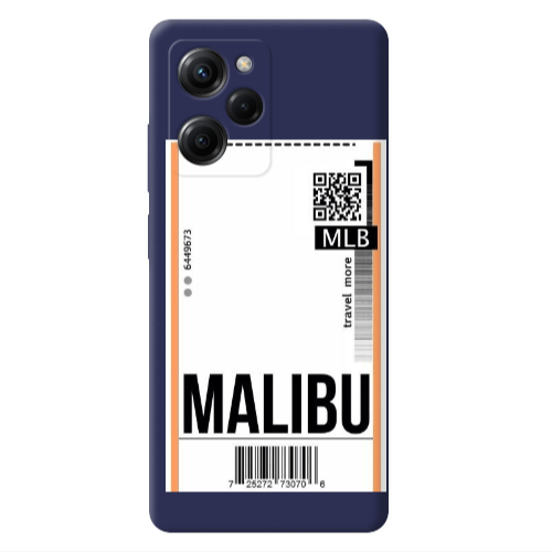Xiaomi Poco X5 Pro Malibu Travel More Dark blue Colored Silicone TPU Θήκη
