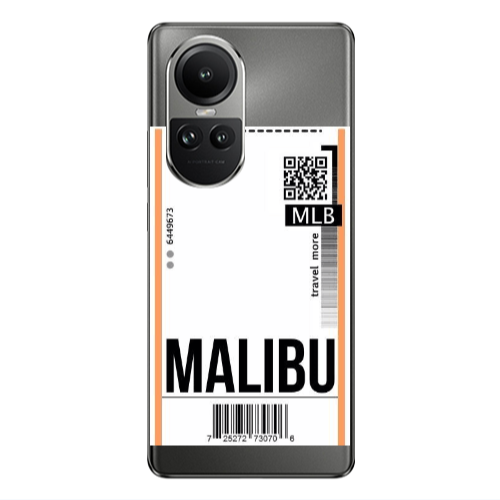 Oppo Reno10 5G Malibu Travel More Transparent Silicone TPU Θήκη