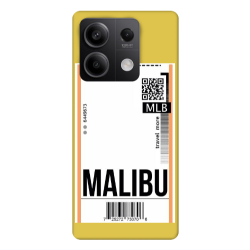 Xiaomi Redmi Note 13 5G Malibu Travel More Yellow Colored Silicone TPU Θήκη