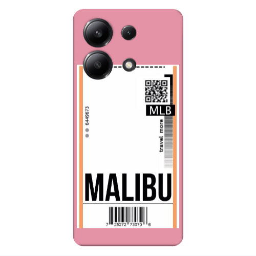 Xiaomi Redmi Note 13 4G Malibu Travel More Pink Colored Silicone TPU Θήκη