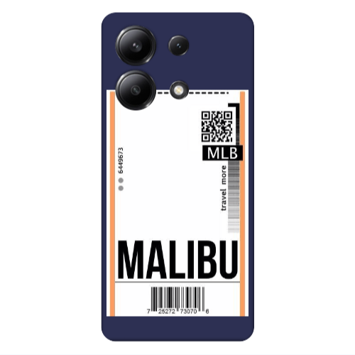 Xiaomi Redmi Note 13 4G Malibu Travel More Dark blue Colored Silicone TPU Θήκη