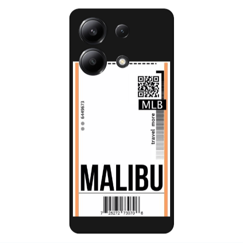 Xiaomi Redmi Note 13 4G Malibu Travel More Black Colored Silicone TPU Θήκη