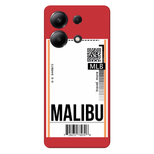 Xiaomi Redmi Note 13 4G Malibu Travel More Red Colored Silicone TPU Θήκη