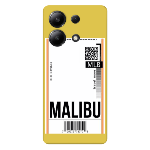 Xiaomi Redmi Note 13 4G Malibu Travel More Yellow Colored Silicone TPU Θήκη
