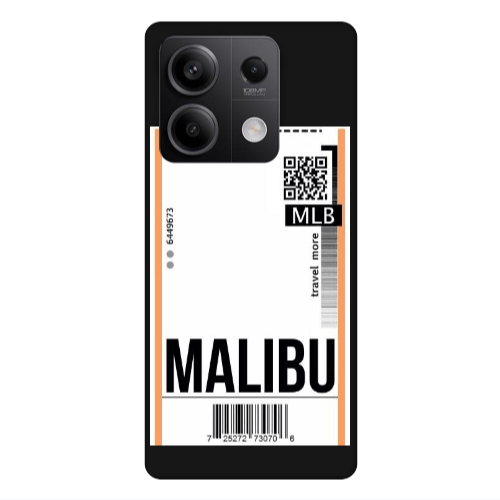 Xiaomi Redmi Note 13Pro 5G Malibu Travel More Black Colored Silicone TPU Θήκη
