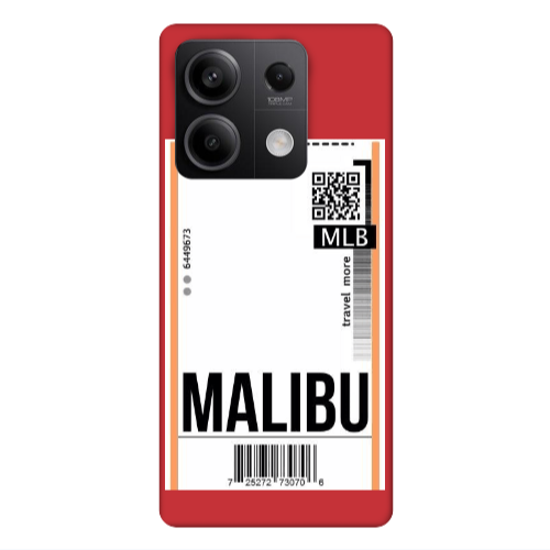 Xiaomi Redmi Note 13Pro 5G Malibu Travel More Red Colored Silicone TPU Θήκη
