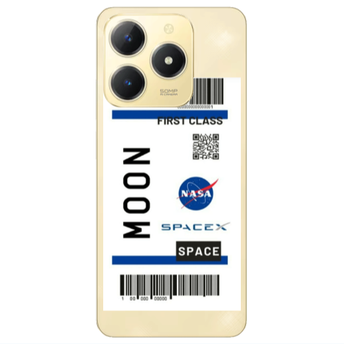 Realme C61 Moon spacex Transparent Silicone TPU Θήκη