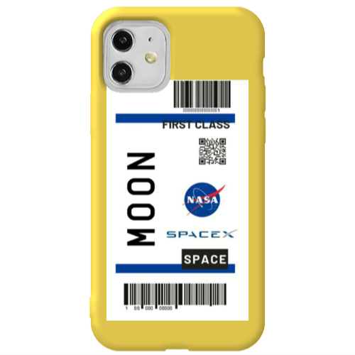 Apple iPhone 11  Moon spacex Yellow Colored Silicone TPU Θήκη