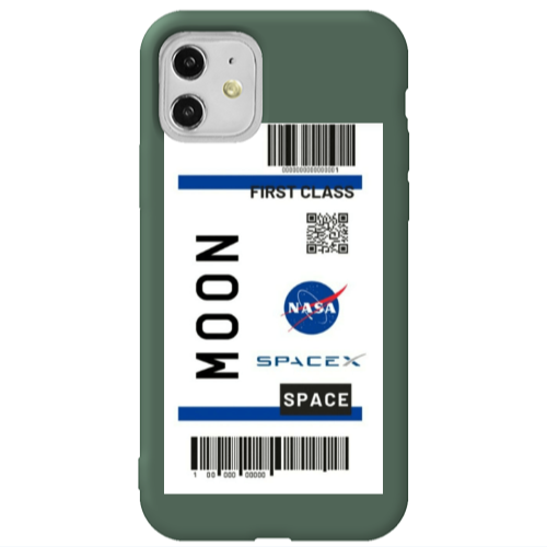 Apple iPhone 11  Moon spacex Dark Green Colored Silicone TPU Θήκη