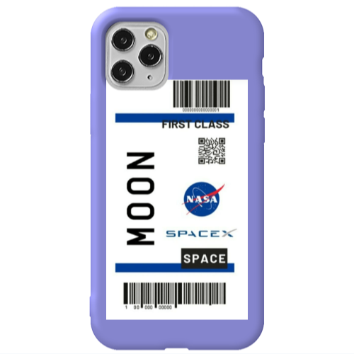 Apple iPhone 11 Pro Moon spacex Purple Colored Silicone TPU Θήκη