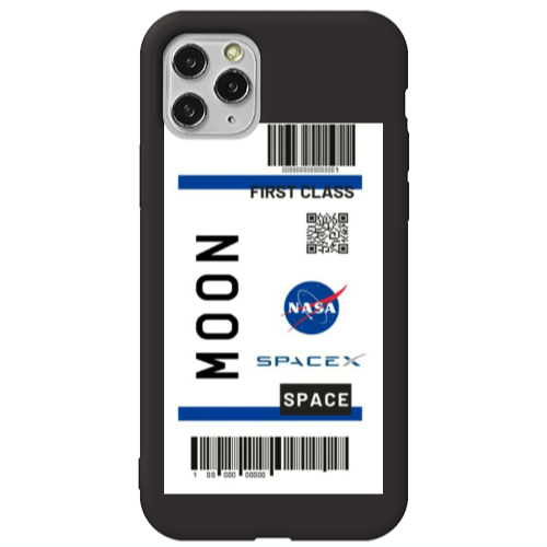 Apple iPhone 11 Pro Moon spacex Black Colored Silicone TPU Θήκη