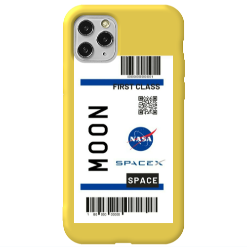 Apple iPhone 11 Pro Moon spacex Yellow Colored Silicone TPU Θήκη