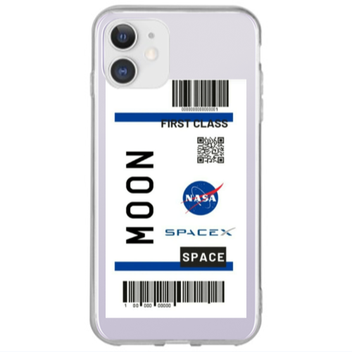 Apple iPhone 12 Moon spacex Transparent Silicone TPU Θήκη