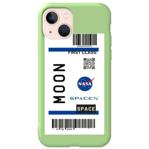 Apple iPhone 13 Moon spacex Light Green Colored Silicone TPU Θήκη