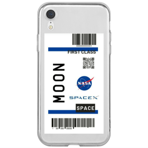 Apple iPhone Xr Moon spacex Transparent Silicone TPU Θήκη