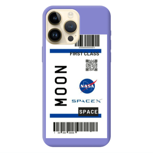 Apple iPhone 13 Pro Max Moon spacex Purple Colored Silicone TPU Θήκη
