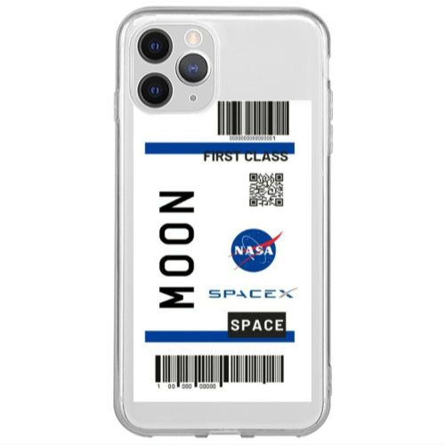 Apple iPhone 13 Pro Max Moon spacex Transparent Silicone TPU Θήκη
