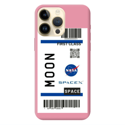 Apple iPhone 13 Pro Max Moon spacex Pink Colored Silicone TPU Θήκη