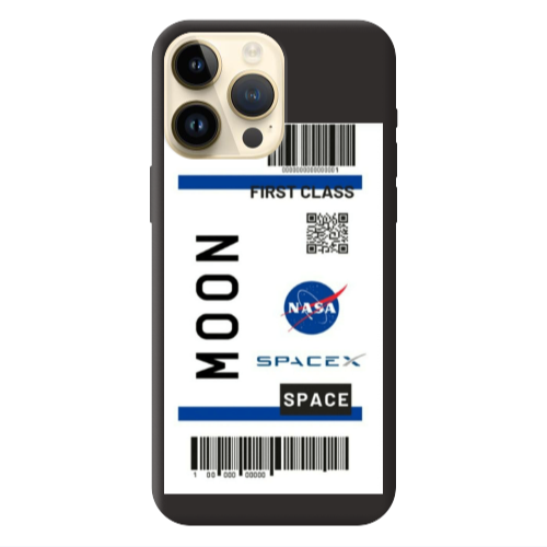 Apple iPhone 13 Pro Max Moon spacex Black Colored Silicone TPU Θήκη