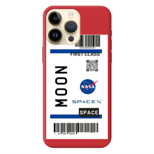 Apple iPhone 13 Pro Max Moon spacex Red Colored Silicone TPU Θήκη