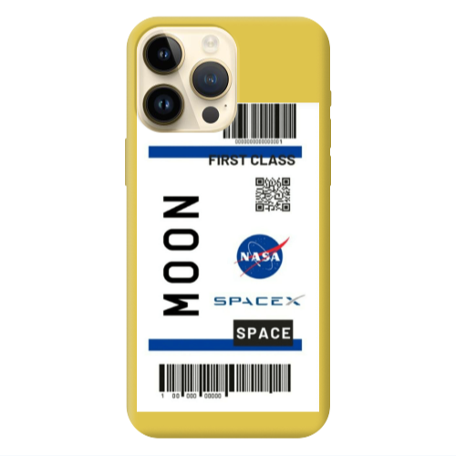 Apple iPhone 13 Pro Max Moon spacex Yellow Colored Silicone TPU Θήκη