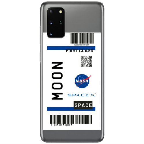 Samsung S20 Plus Moon spacex Transparent Silicone TPU Θήκη