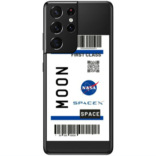 Samsung S21 Ultra Moon spacex Transparent Silicone TPU Θήκη