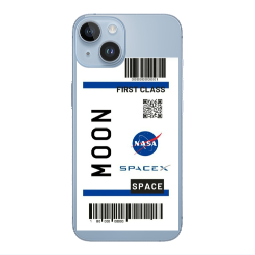 Apple iPhone 14  Moon spacex Transparent Silicone TPU Θήκη