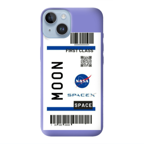 Apple iPhone 14 Plus Moon spacex Purple Colored Silicone TPU Θήκη