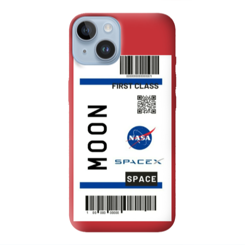 Apple iPhone 14 Plus Moon spacex Red Colored Silicone TPU Θήκη