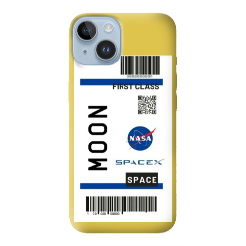 Apple iPhone 14 Plus Moon spacex Yellow Colored Silicone TPU Θήκη