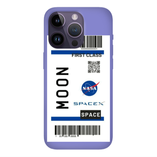 Apple iPhone 14 Pro  Moon spacex Purple Colored Silicone TPU Θήκη