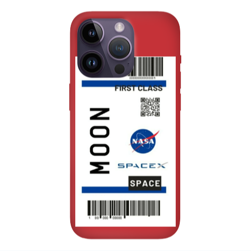 Apple iPhone 14 Pro Max Moon spacex Red Colored Silicone TPU Θήκη