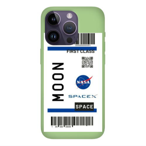 Apple iPhone 14 Pro Max Moon spacex Light Green Colored Silicone TPU Θήκη