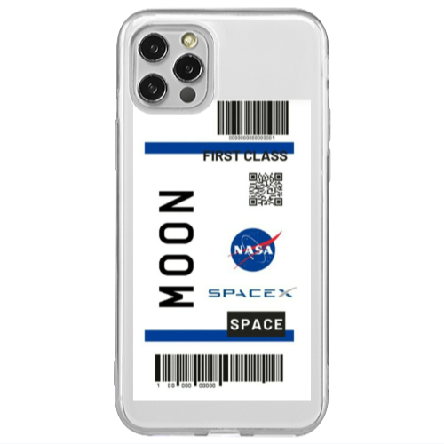 Apple iPhone 12 Pro Moon spacex Transparent Silicone TPU Θήκη