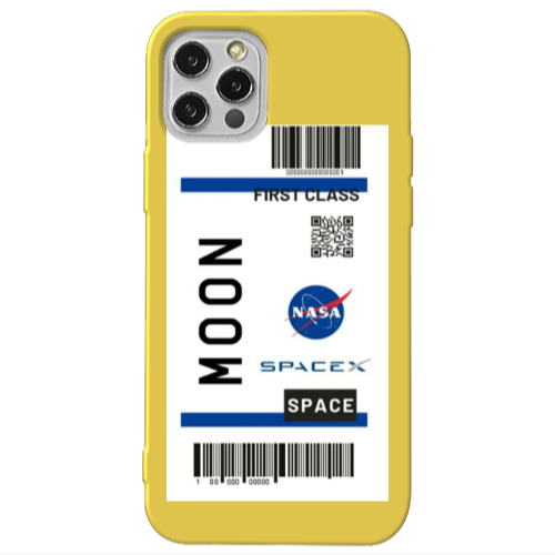 Apple iPhone 12 Pro Moon spacex Yellow Colored Silicone TPU Θήκη