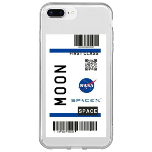 Apple iPhone 7 Plus Moon spacex Transparent Silicone TPU Θήκη