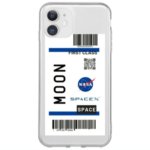 Apple iPhone 12 Mini Moon spacex Transparent Silicone TPU Θήκη