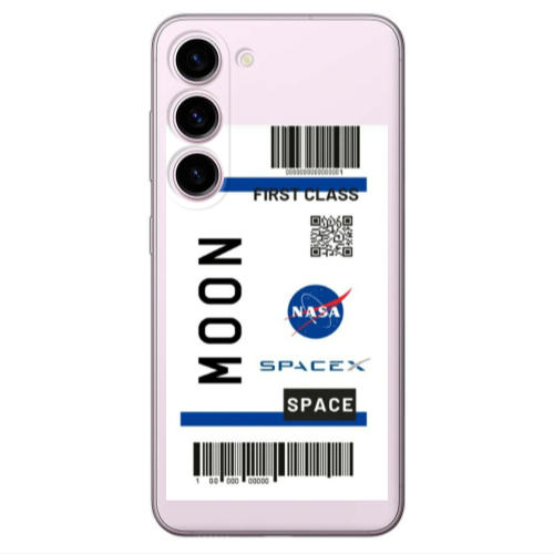 Samsung S23 Moon spacex Transparent Silicone TPU Θήκη