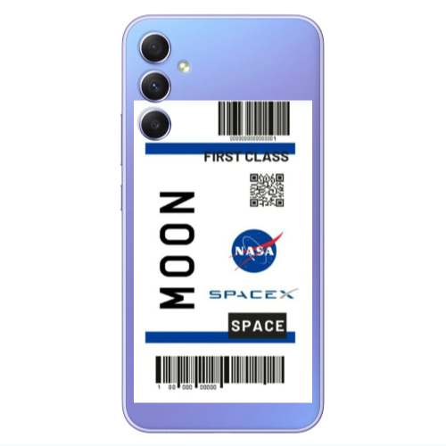 Samsung A34 Moon spacex Transparent Silicone TPU Θήκη