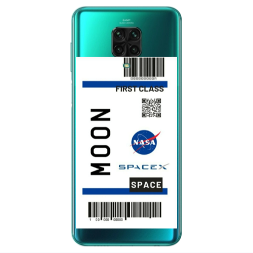 Xiaomi Redmi Note 9S Moon spacex Transparent Silicone TPU Θήκη
