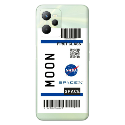 Realme C35 Moon spacex Transparent Silicone TPU Θήκη